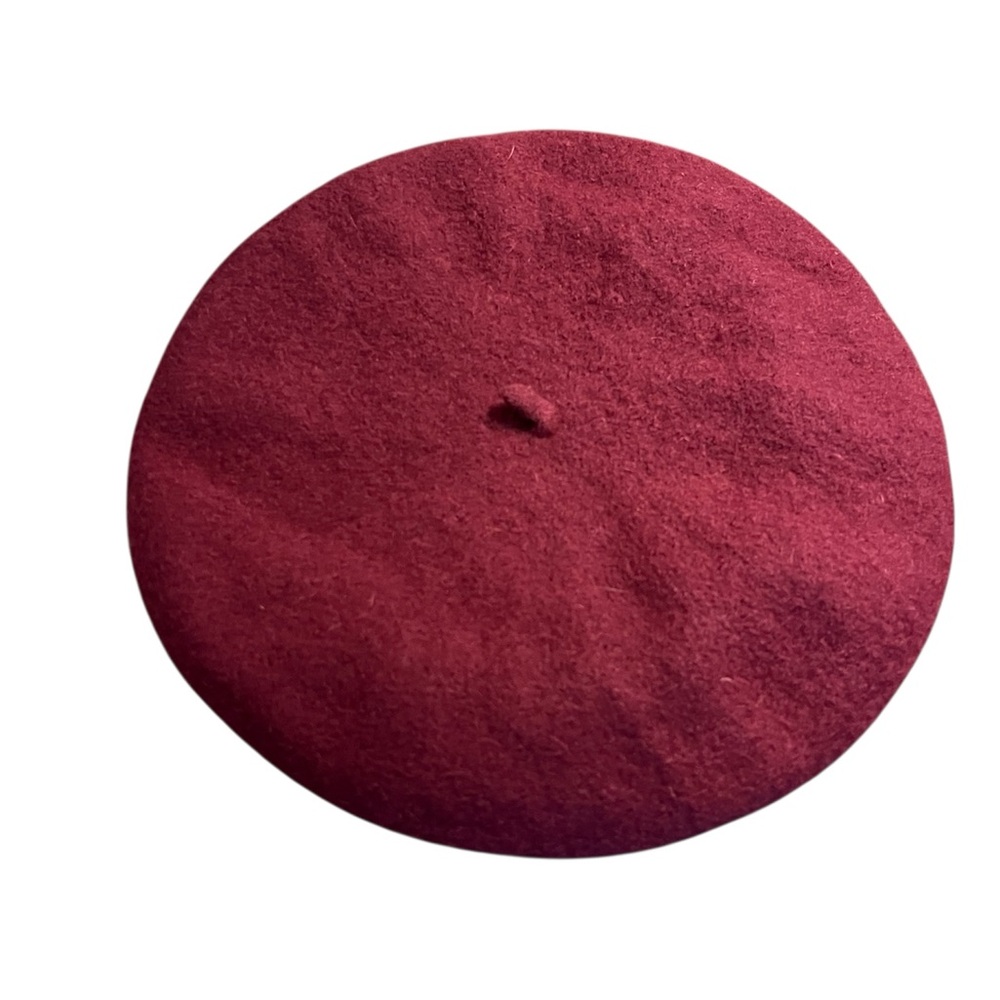 Forever 21 One Size Fits Most Cozy Burgundy Wool Beret Hat